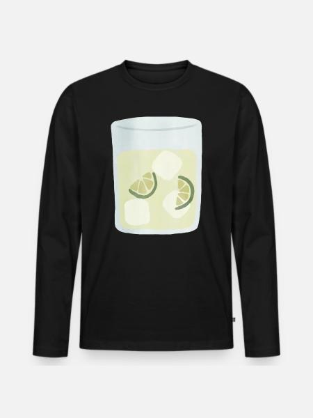 Moskauer Maultier im Aquarellstil - Männer Premium Bio Langarmshirt - Schwarz