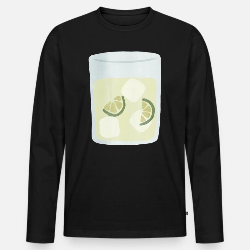 Moskauer Maultier im Aquarellstil - Männer Premium Bio Langarmshirt - Schwarz