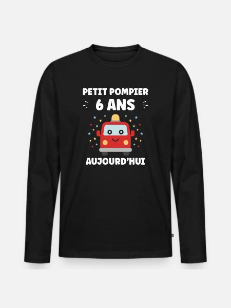 6 years - Men's Premium Organic Long Sleeve Shirt - black