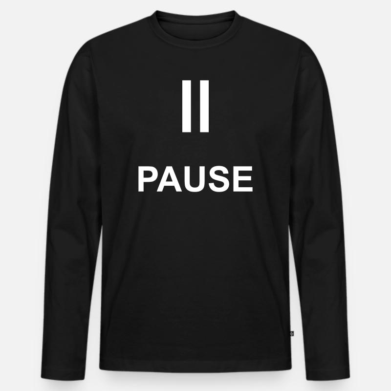 Break Time Out Gift Statement - Men's Premium Organic Long Sleeve Shirt - black