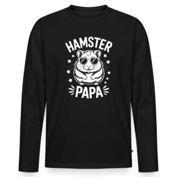 Hamster Sprüche Hamster Lustiges Hamster Geschenk  - Männer Premium Bio Langarmshirt - Schwarz - Vorne - Nico (187cm)