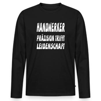 Artisan - T-shirt manches longues Premium bio Homme - noir - Devant - Nico (187cm)