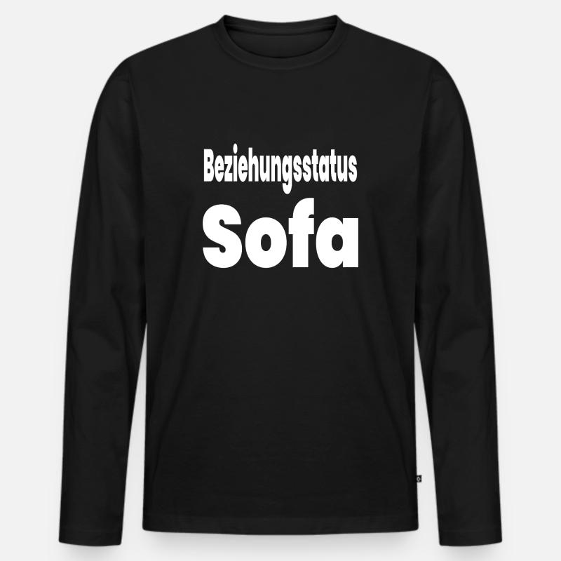 Sofa - Männer Premium Bio Langarmshirt - Schwarz
