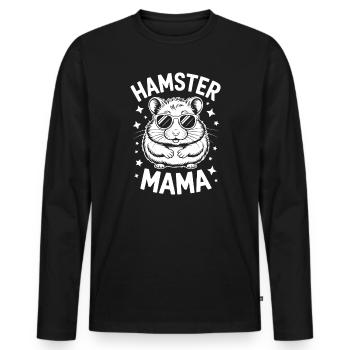 Hamster Sprüche Hamster Lustiges Hamster Geschenk  - Männer Premium Bio Langarmshirt - Schwarz - Vorne - Nico (187cm)