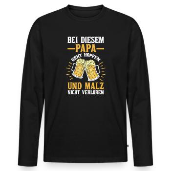 Beer Father Father's Day Dad - Men's Premium Organic Long Sleeve Shirt - black - Front - Nico (187cm)
