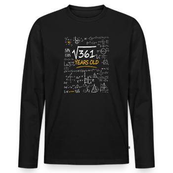 19 Years Birthday Math Formulas Funny - Men's Premium Organic Long Sleeve Shirt - black - Front - Nico (187cm)