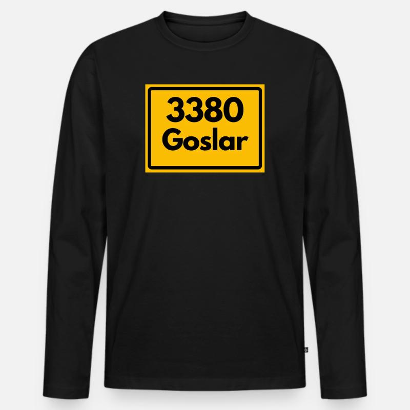 OLD POSTCODE ZIP CODE RETRO 3380 GOSLAR KAISERPFAL Men's Premium Organic Long Sleeve Shirt