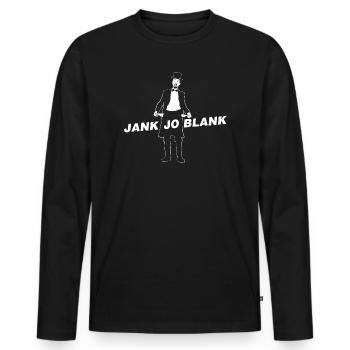 JANK JO BLANK - Men's Premium Organic Long Sleeve Shirt - black - Front - Nico (187cm)