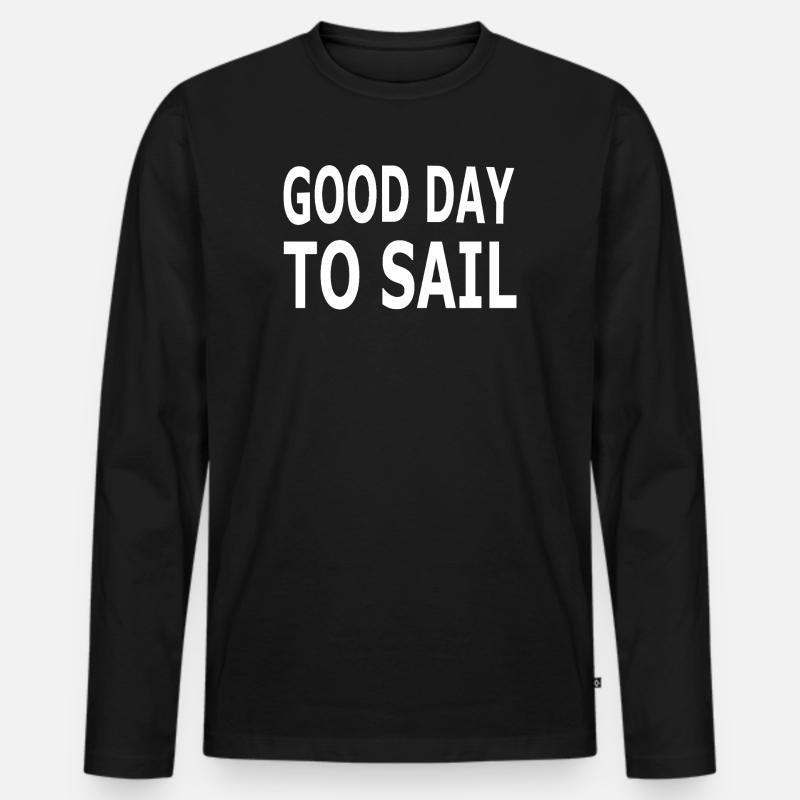 Segeln - Männer Premium Bio Langarmshirt - Schwarz