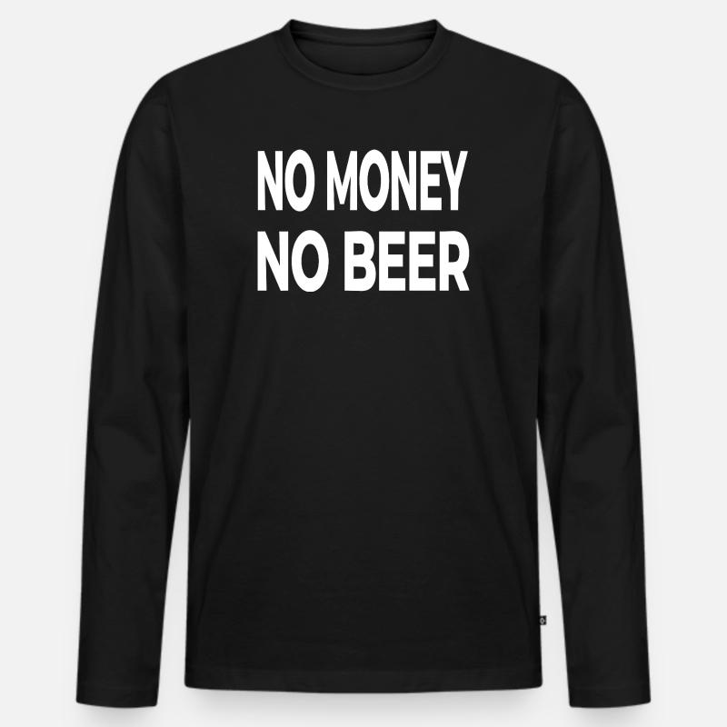 Bier - Männer Premium Bio Langarmshirt - Schwarz