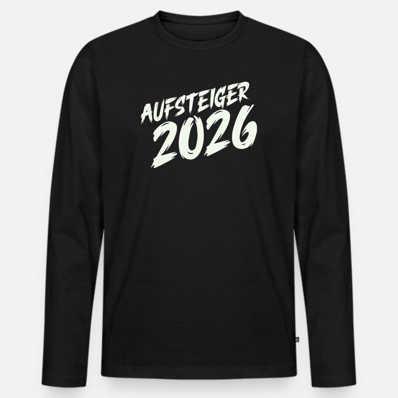 Aufsteiger 2026 Design - Männer Premium Bio Langarmshirt - Schwarz