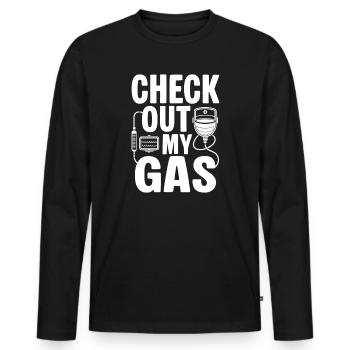 Anesthesiologist Check Out Anesthesia - Männer Premium Bio Langarmshirt - Schwarz - Vorne - Nico (187cm)