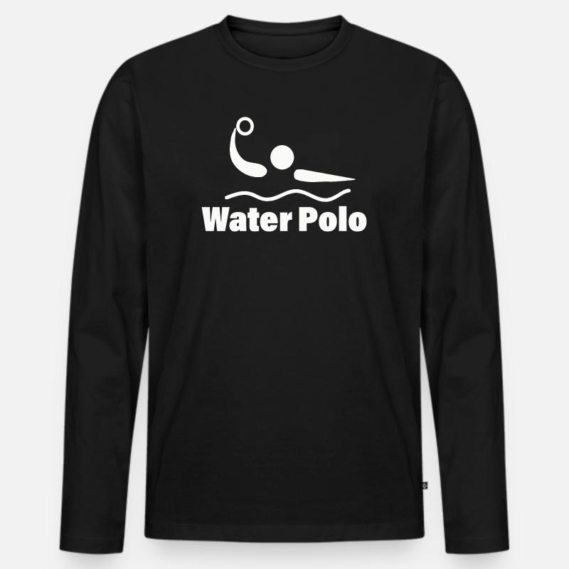 WATER POLO - Männer Premium Bio Langarmshirt - Schwarz
