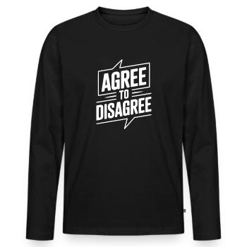 D’accord pour ne pas être d’accord - T-shirt manches longues Premium bio Homme - noir - Devant - Nico (187cm)