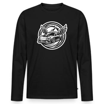 Auto Tuning Tacho - Männer Premium Bio Langarmshirt - Schwarz - Vorne - Nico (187cm)