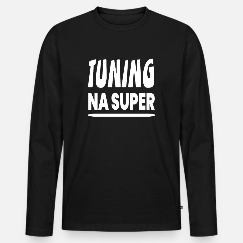 Tuning - Männer Premium Bio Langarmshirt - Schwarz