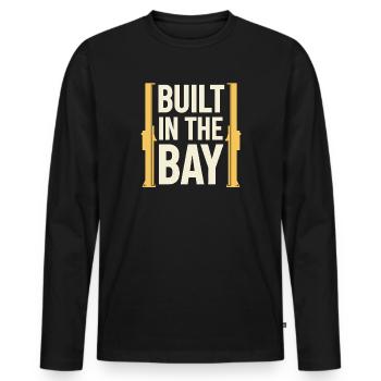 Mechanic apprentice Mechanic workshop apprentice - Men's Premium Organic Long Sleeve Shirt - black - Front - Nico (187cm)