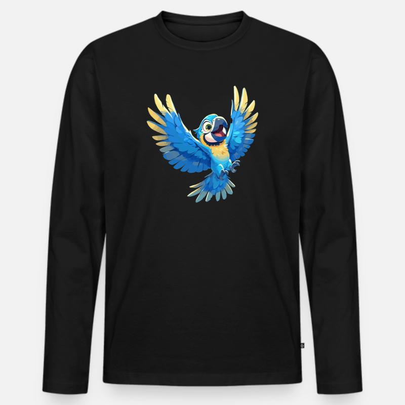 Aras Ara - Männer Premium Bio Langarmshirt - Schwarz