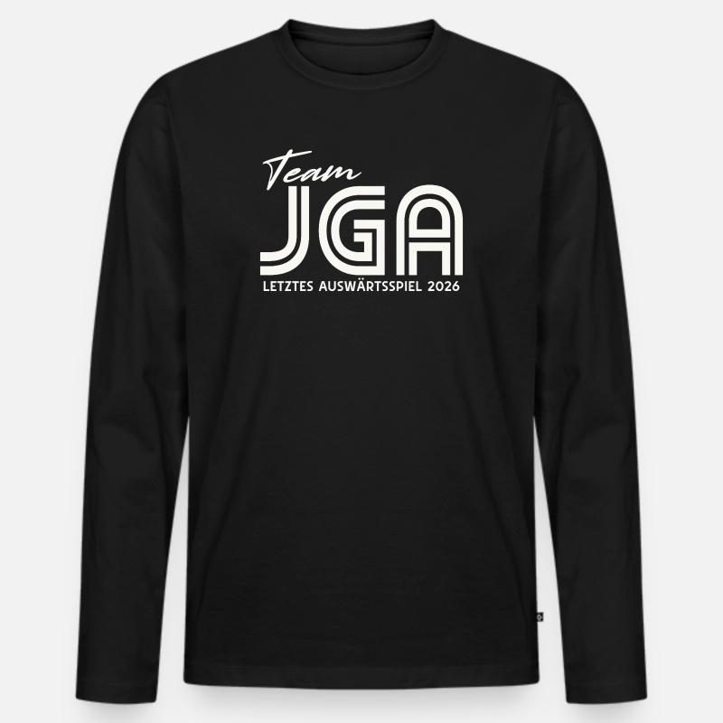 JGA 2026 Team Bräutigam Junggesellenabschied - Männer Premium Bio Langarmshirt - Schwarz