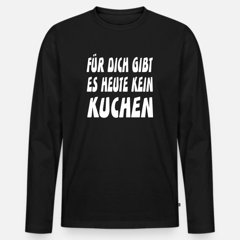 Kuchen - Männer Premium Bio Langarmshirt - Schwarz