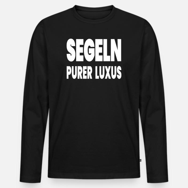 Segeln - Männer Premium Bio Langarmshirt - Schwarz