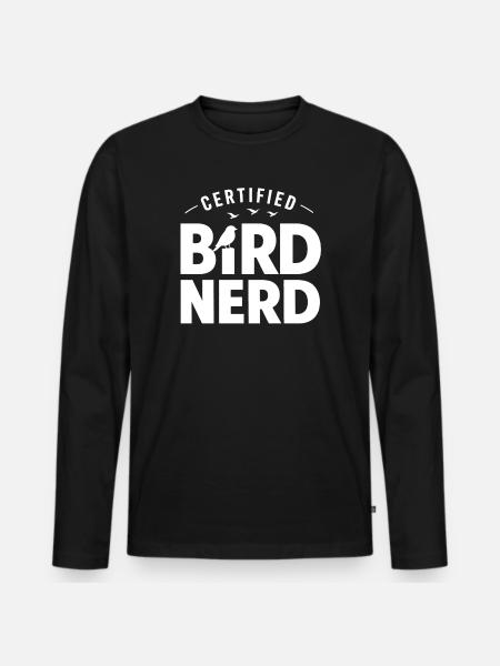 Observation des oiseaux Ornithologue Nerd - T-shirt manches longues Premium bio Homme - noir
