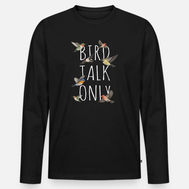 Bird Watching Birding Bird Watcher Vogel-Nerd - Männer Premium Bio Langarmshirt - Schwarz