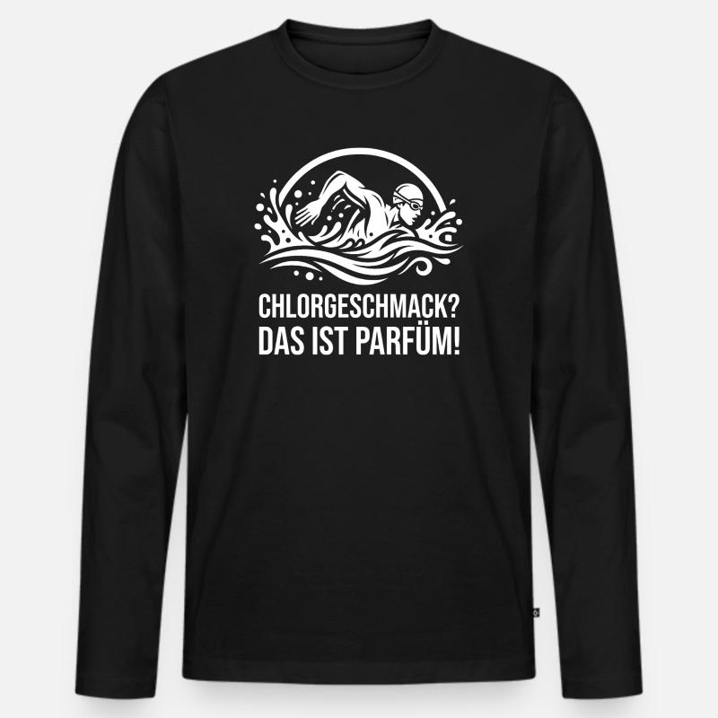 Chlorgeruch – Das ist Parfüm - Männer Premium Bio Langarmshirt - Schwarz