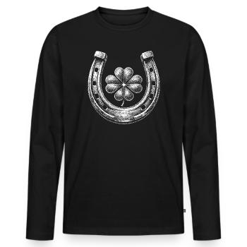 Lucky charms - Men's Premium Organic Long Sleeve Shirt - black - Front - Nico (187cm)
