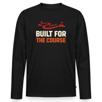 Parcours d’obstacles Course d’obstacles OCR - T-shirt manches longues Premium bio Homme - noir - Devant - Nico (187cm)