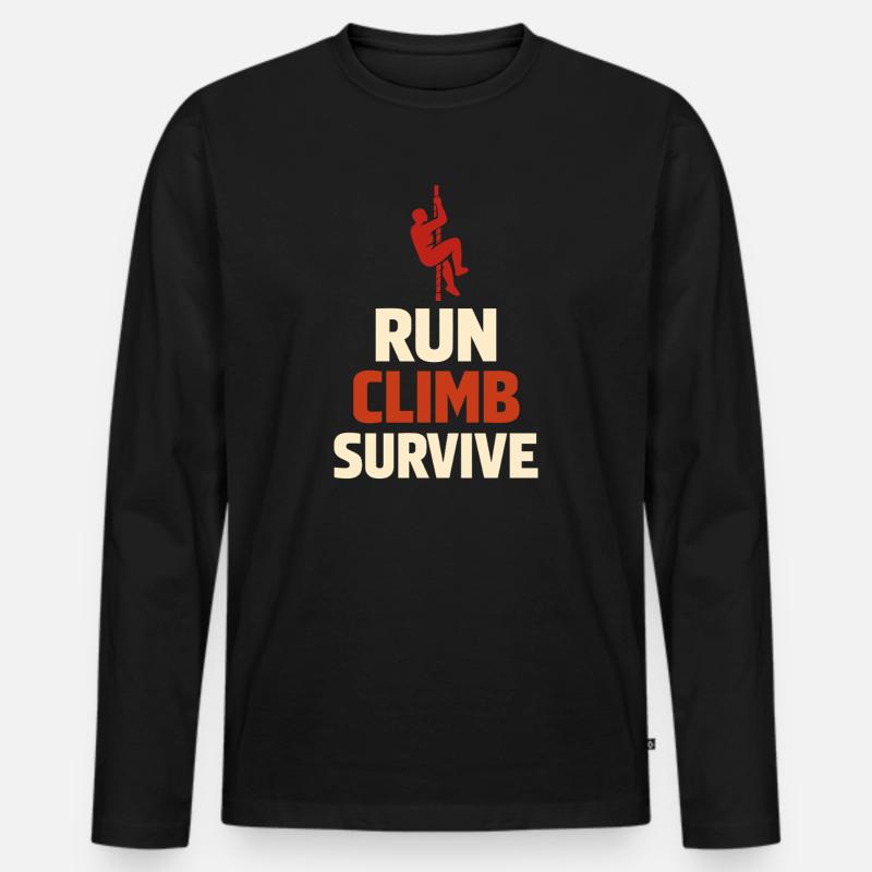 Hindernislauf-rennfahrer Hindernislauf Ocr - Männer Premium Bio Langarmshirt - Schwarz