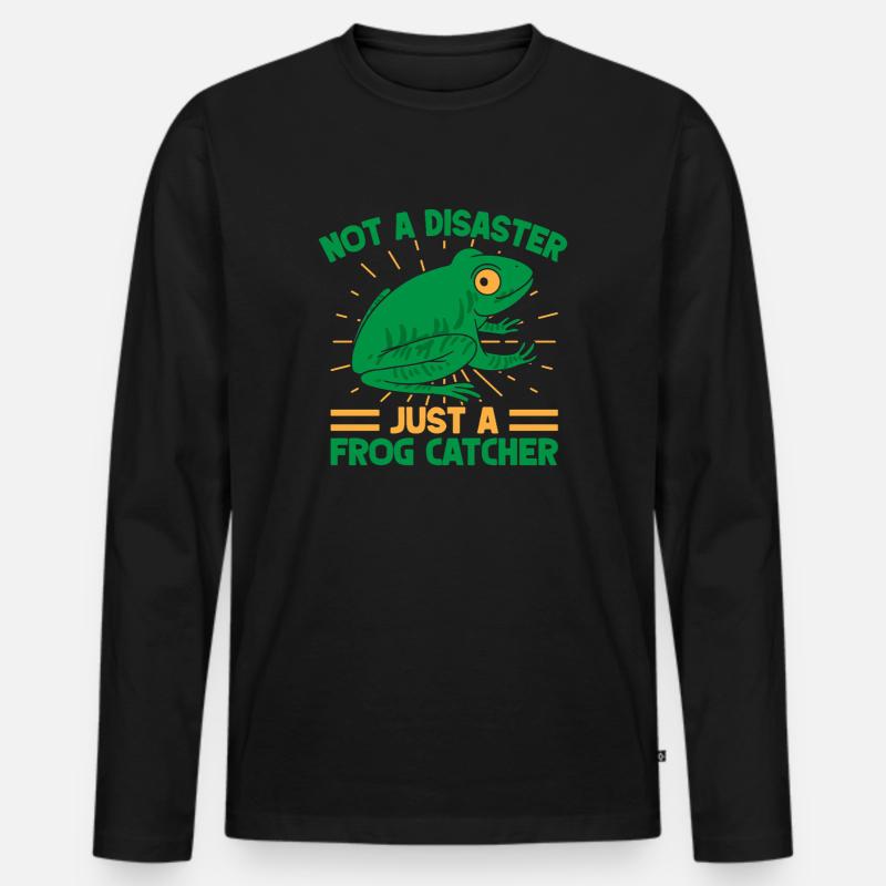 Frog Catcher Not A Disaster Frog - Männer Premium Bio Langarmshirt - Schwarz