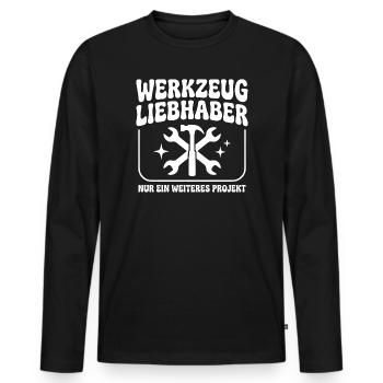 Werkzeug Liebhaber Handwerker Humor - Männer Premium Bio Langarmshirt - Schwarz - Vorne - Nico (187cm)