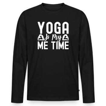 Pilates Enthusiasts Yoga Is My Me Time Pilates - Men's Premium Organic Long Sleeve Shirt - black - Front - Nico (187cm)