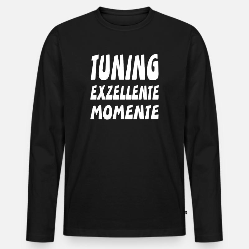 Tuning - Männer Premium Bio Langarmshirt - Schwarz