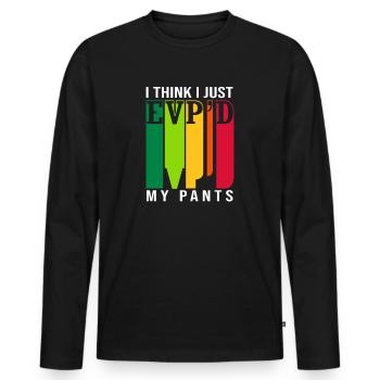 Heure des fantômes paranormales Fantômes Fantômes - T-shirt manches longues Premium bio Homme - noir - Devant - Nico (187cm)