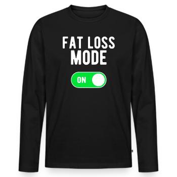 Mode de perte de graisse ON Nutrition Alimentation Perte de graisse - T-shirt manches longues Premium bio Homme - noir - Devant - Nico (187cm)