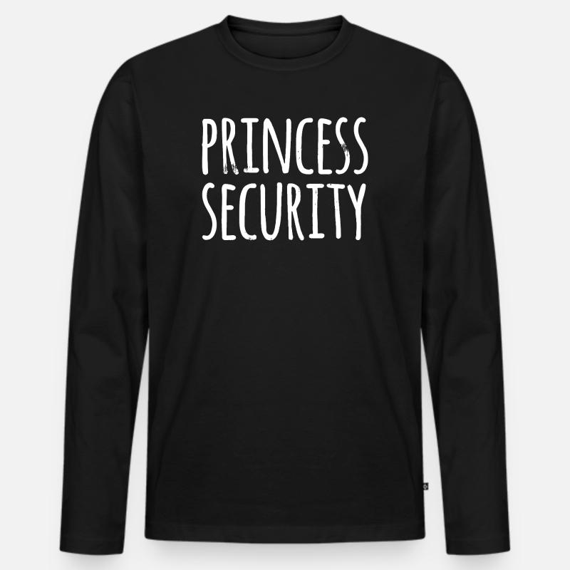Princess Security Typografie - Männer Premium Bio Langarmshirt - Schwarz