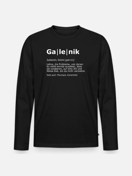 Galenics Pharmacy Pharmacy Pharmacy Definition - Men's Premium Organic Long Sleeve Shirt - black