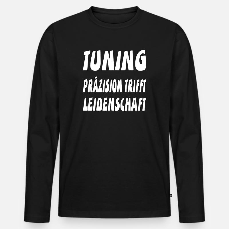 Tuning - Männer Premium Bio Langarmshirt - Schwarz