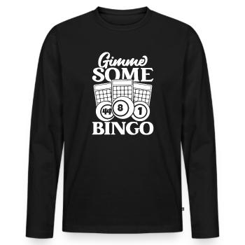 Bingo Player Gimme Some Bingo - Männer Premium Bio Langarmshirt - Schwarz - Vorne - Nico (187cm)