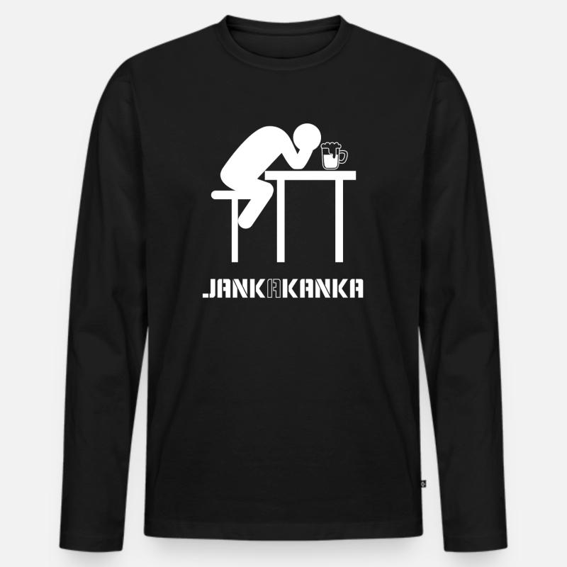 JANKA A KANKA - Männer Premium Bio Langarmshirt - Schwarz