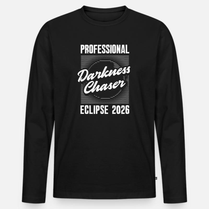 Sonnenfinsternis 2026, 12. August - Männer Premium Bio Langarmshirt - Schwarz