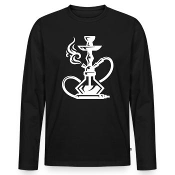 Shisha Narguiléa - T-shirt manches longues Premium bio Homme - noir - Devant - Nico (187cm)
