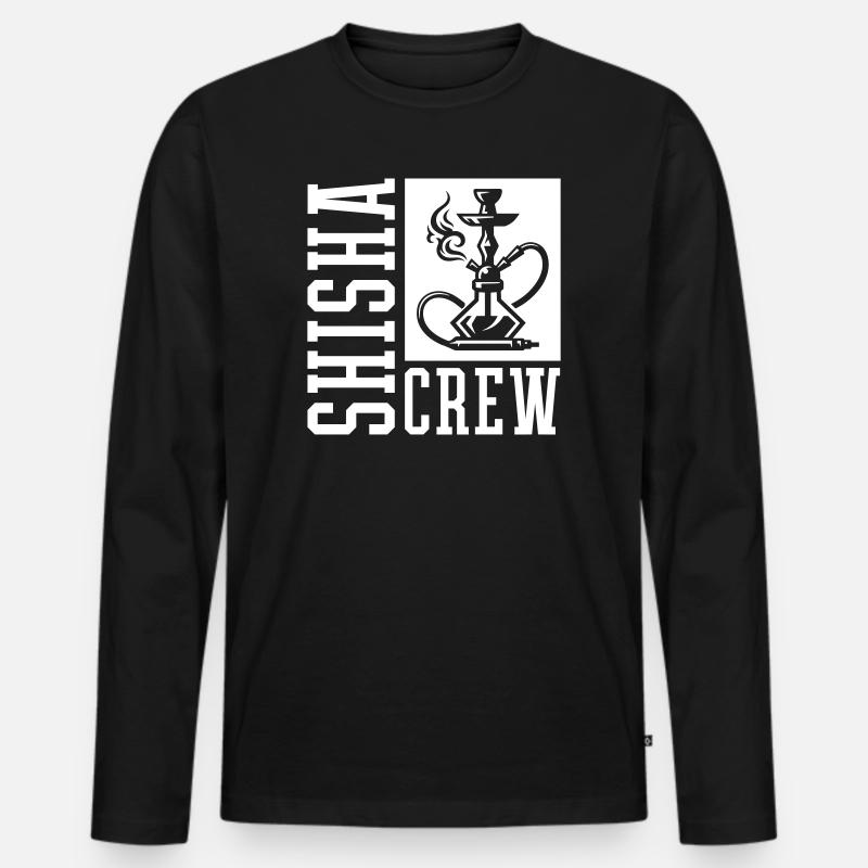 Shisha Crew - Männer Premium Bio Langarmshirt - Schwarz