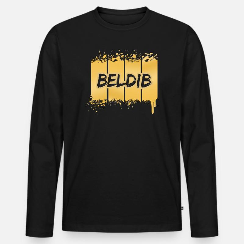 Urlaub Beldib - Männer Premium Bio Langarmshirt - Schwarz