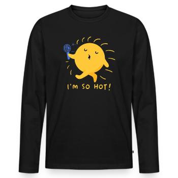 Cute Sun Cartoon Costume Sunshine Summer Teen Girl - Men's Premium Organic Long Sleeve Shirt - black - Front - Nico (187cm)