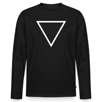 Symbole de l’eau alchimique - T-shirt manches longues Premium bio Homme - noir - Devant - Nico (187cm)