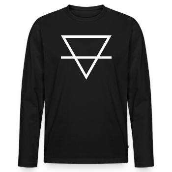 Earth Alchemy Sign - Men's Premium Organic Long Sleeve Shirt - black - Front - Nico (187cm)