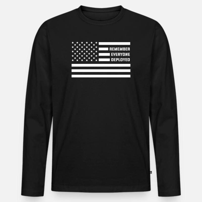 Remember Everyone Deployed RED Friday Troops Men's Premium Organic Long Sleeve Shirt